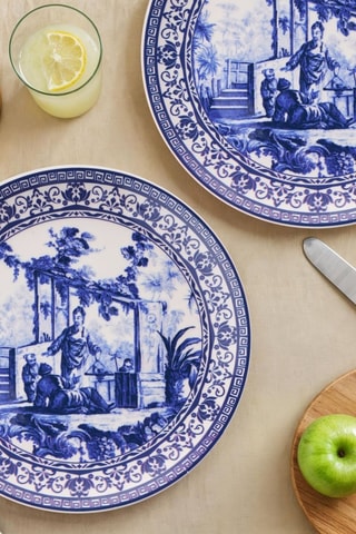 6 Platte Keramische Borden - 25,5 cm