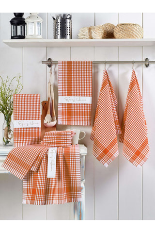 10 Theedoeken - Oranje