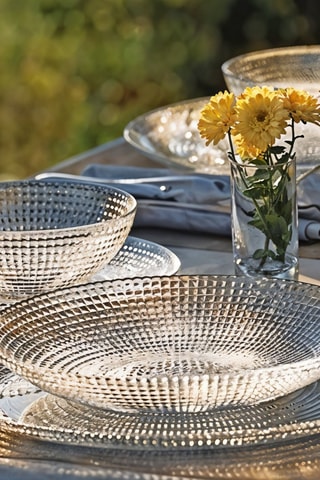 6 Vierkante Platte Borden - 15 x 15 x 1,5 cm