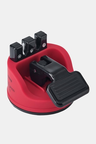 Afiador de facas duplo Smart Sharp em aço inoxidável e cerâmica - 34,4 x 22,4 x 7 cm