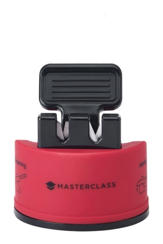 Afiador de facas duplo Smart Sharp em aço inoxidável e cerâmica - 34,4 x 22,4 x 7 cm