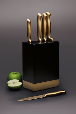 Bloco de 5 peças em aço inoxidável