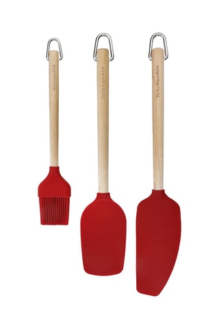 3 Beukenhout en Roestvrijstalen Spatels