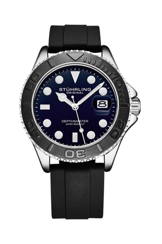 Montre à quartz en caoutchouc - Noir