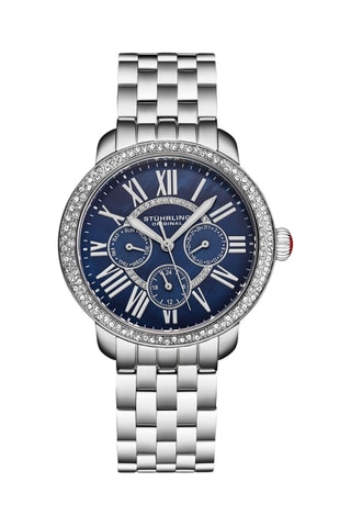 Montre à quartz en acier - Chronographe - Argenté