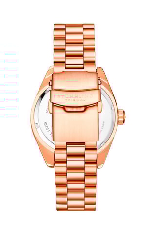 Montre à quartz en acier Symphony - Doré rose et noir