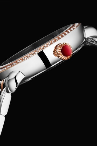 Montre à quartz en acier - Doré rose et argenté