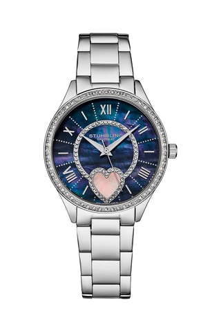 Montre à quartz en acier et nacre Saylor - Argenté