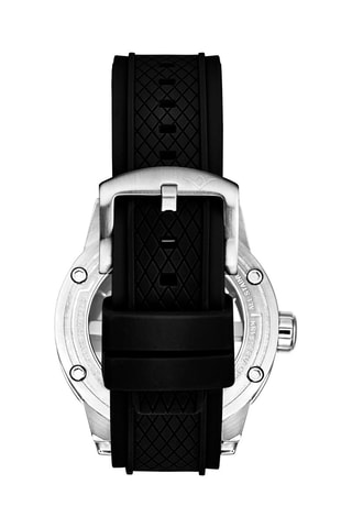 Montre automatique en caoutchouc Legacy - Noir et argenté