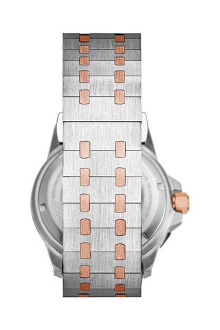 Montre automatique en acier Fortitude - Argenté et doré rose