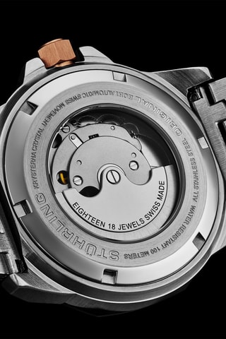 Montre automatique en acier Fortitude - Argenté et doré rose