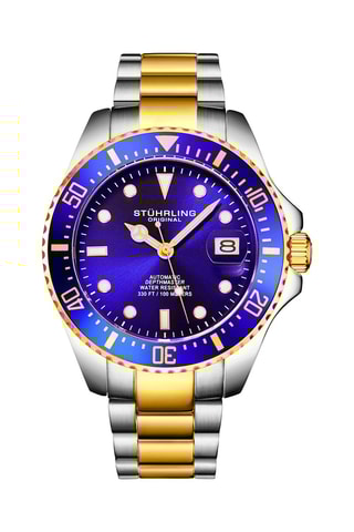 Montre automatique en acier Aquadiver - Argenté et doré