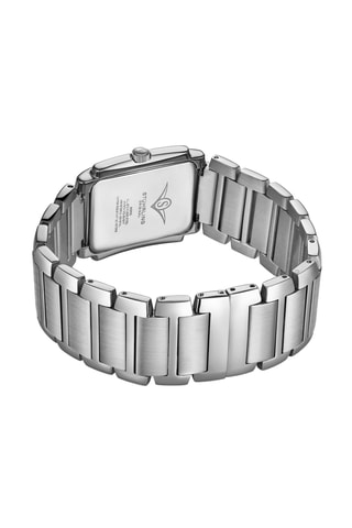 Montre à quartz ornée de cristaux Swarovski en acier - Argent