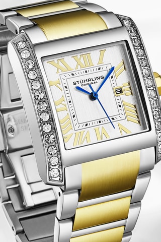 Montre à quartz en acier - Doré et argenté