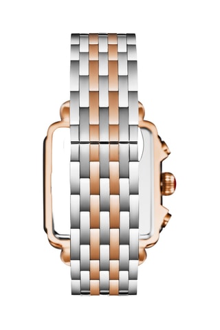 Montre à quartz en acier - Chronographe - Argenté et doré