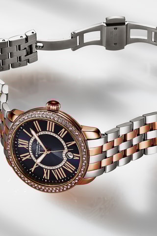 Montre en acier - Argenté et doré rose