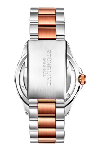 Montre automatique en acier Aquadiver - Tachymètre - Argenté et or rose