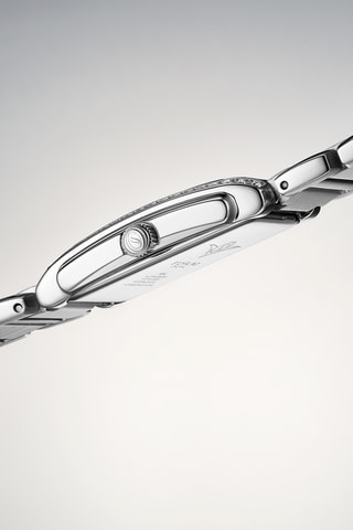 Montre à quartz ornée de cristaux Swarovski en acier - Argenté