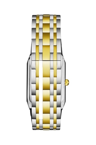 Montre à quartz en acier - Doré, argenté et bleu