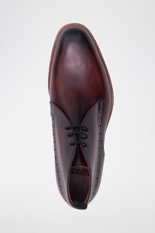 Boots en cuir Tyne  - Rouge