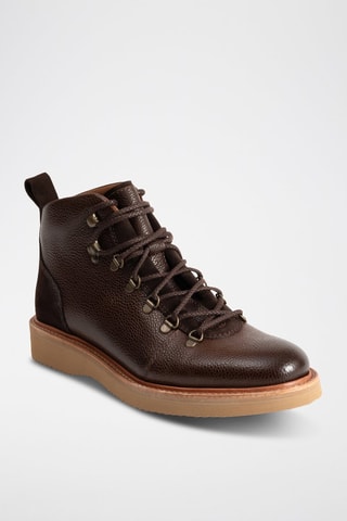 Boots en cuir Frank  - Marron