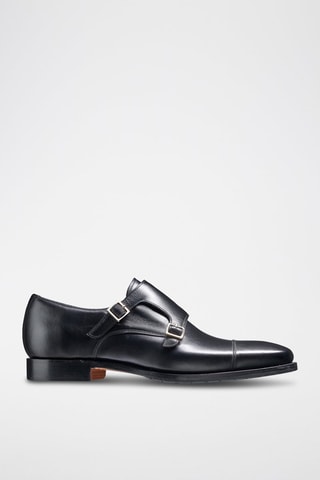 Derbies de piel bovina con hebillas Edison  - Negro