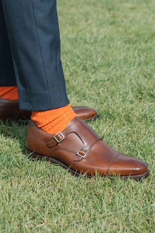 Derbies de piel bovina con hebillas Edison  - Marrón