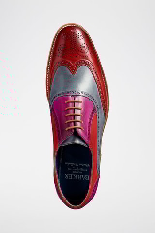 Richelieus en cuir Valiant  - Rouge, violet et gris