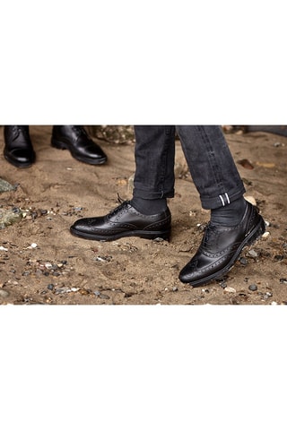 Richelieus en cuir Charles  - Noir