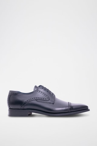Derbies de piel bovina Stewart  - Negro
