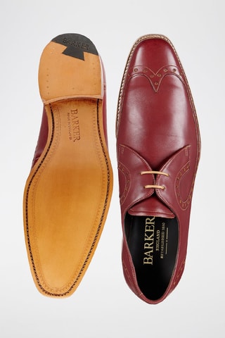 Derbies de piel bovina Woody  - Rojo y marrón