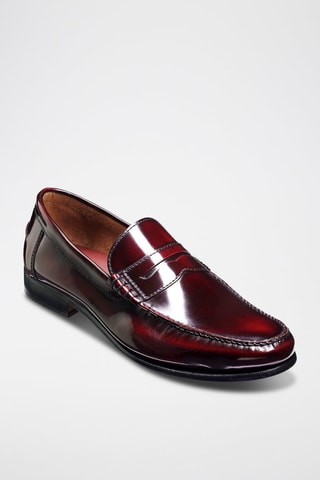 Mocasines de piel de charol Newington  - Rojo