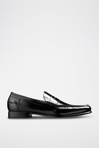 Mocasines de piel de charol Newington  - Negro