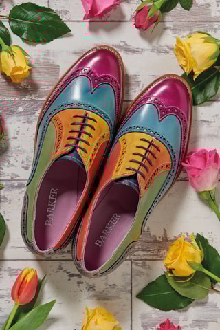 Richelieus de piel Fearne  - Azul, verde y rosa