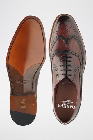 Richelieus en cuir Chiswick  - Rouge