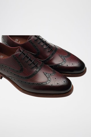 Richelieus en cuir Chiswick  - Rouge