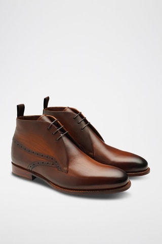 Boots en cuir Fulham  - Noir et marron