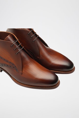 Boots en cuir Fulham  - Noir et marron