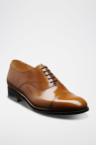 Richelieus en cuir verni Malvern  - Marron