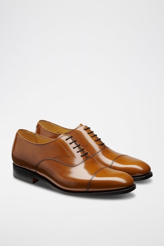 Richelieus en cuir verni Malvern  - Marron