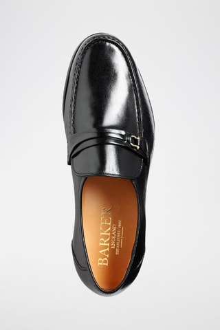 Mocasines de piel de charol Wade  - Negro y plateado