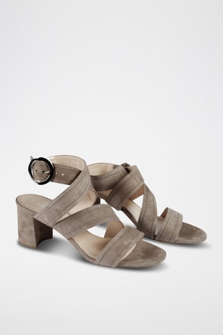 Sandales à talons en nubuck Sandalo 415  - Beige