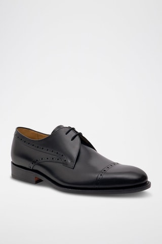 Derbies de piel bovina Wye  - Negro