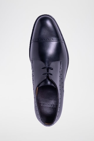 Derbies de piel bovina Wye  - Negro