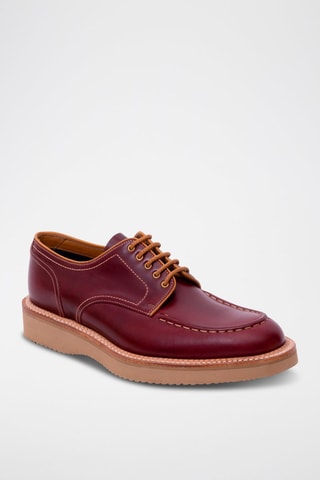 Derbies de piel bovina Michigan  - Rojo