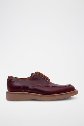 Derbies de piel bovina Michigan  - Rojo