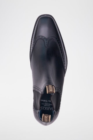 Boots Chelsea en cuir de veau Moreton  - Noir