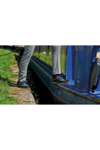 Richelieus de piel Valiant  - Azul, verde y marrón