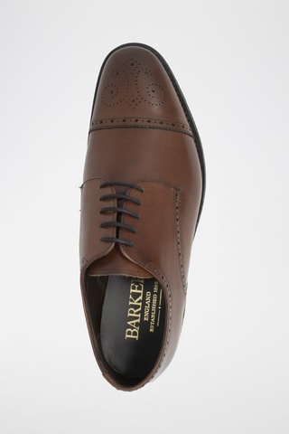 Derbies de piel bovina Perth 2  - Rojo