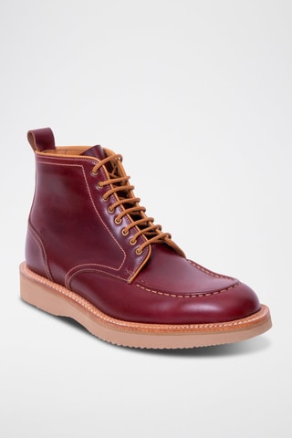 Boots en cuir de veau Indiana  - Rouge